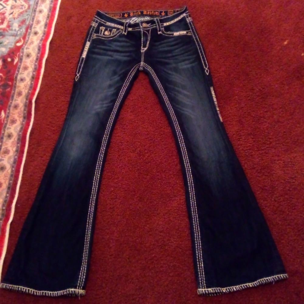 Rock Revival Flare Jeans  Rare Stitch